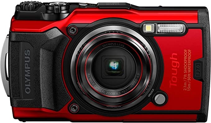 OLYMPUS Olympus Tough TG-6 motion camera, 12 megapixels, digital image stabilization, 4x wide-angle zoom, 4K video, 120fps,Wi-Fi, red